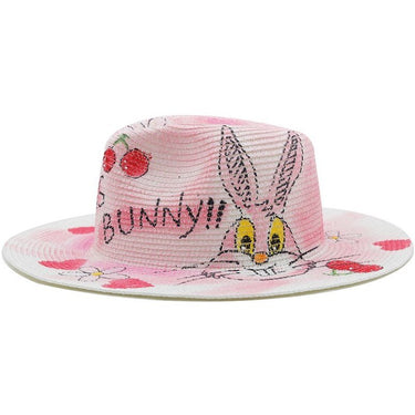 chapeau paille imprimé